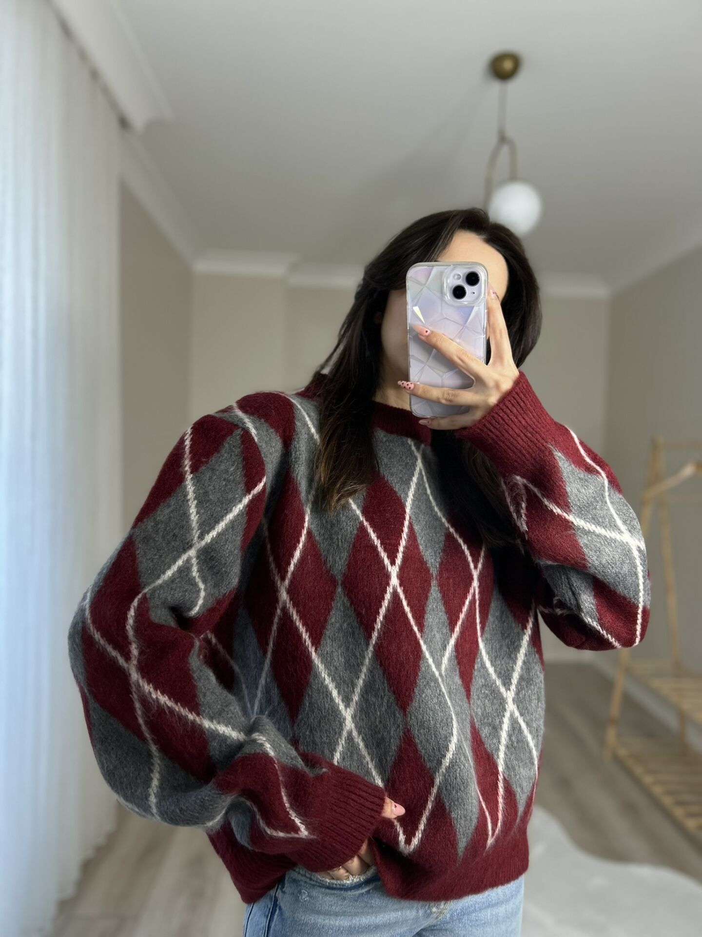 MOSSİ BAKLAVA DİLİMKİ KAZAK - BORDO