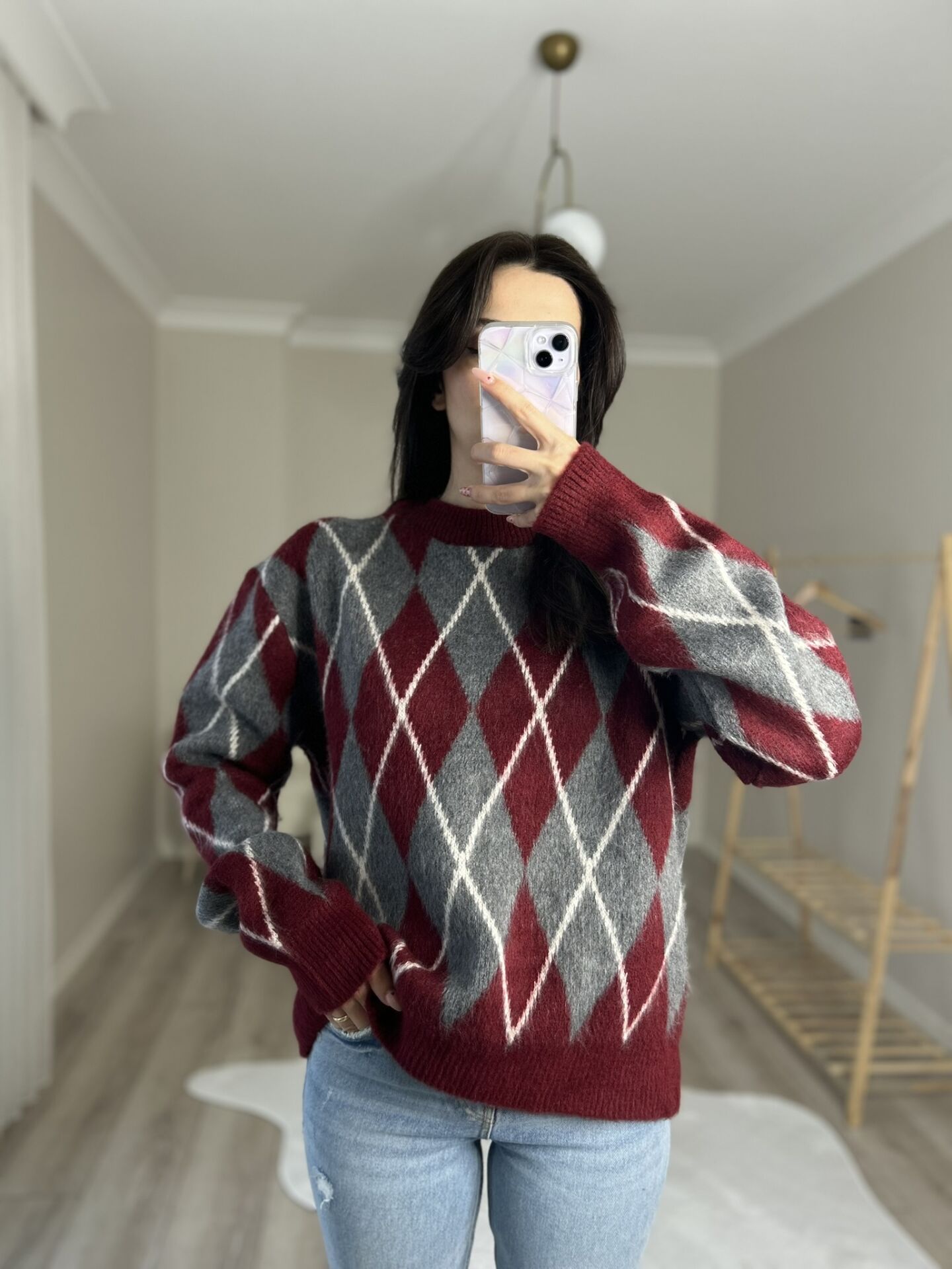 MOSSİ BAKLAVA DİLİMKİ KAZAK - BORDO