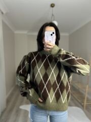 MOSSİ BAKLAVA DİLİMKİ KAZAK - YEŞİL