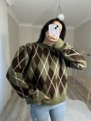 MOSSİ BAKLAVA DİLİMKİ KAZAK - YEŞİL