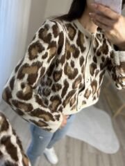 LEOPAR DESENLİ SAKALLI HIRKA