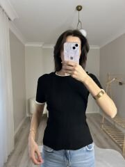 PREMİUM KISA KOL TRİKO - SİYAH