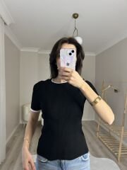 PREMİUM KISA KOL TRİKO - SİYAH