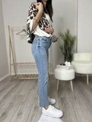 BOYFİT JEAN KESİK PAÇA