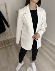 KAŞE KUMAŞ CEKET - EKRU