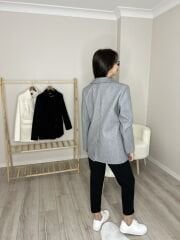 KAŞE KUMAŞ CEKET - GRİ