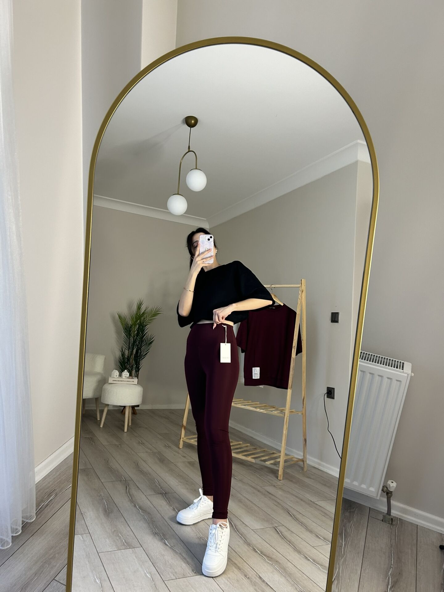 OYSH ŞARDONLU TAYT - BORDO