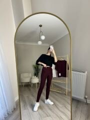 OYSH ŞARDONLU TAYT - BORDO