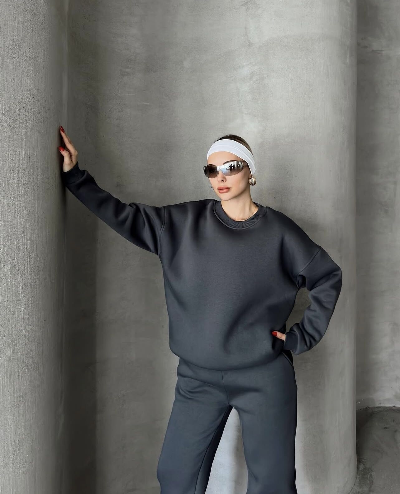 ŞARDONLU EŞOFMAN TAKIMI - ANTRASİT