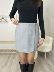 ÖNÜ KAT KISA KAŞE ETEK - GRİ
