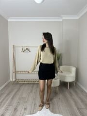 KIRÇILLI KAŞE ETEK - SİYAH