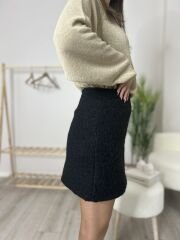 KIRÇILLI KAŞE ETEK - SİYAH