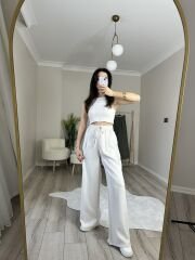 TENSEL PANTOLON - BEYAZ