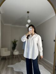 MOSSİ OVERSİZE GÖMLEK - BEYAZ