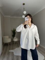 MOSSİ OVERSİZE GÖMLEK - BEYAZ