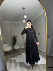 PİLELİ MİDİ ETEK - ACI KAHVE