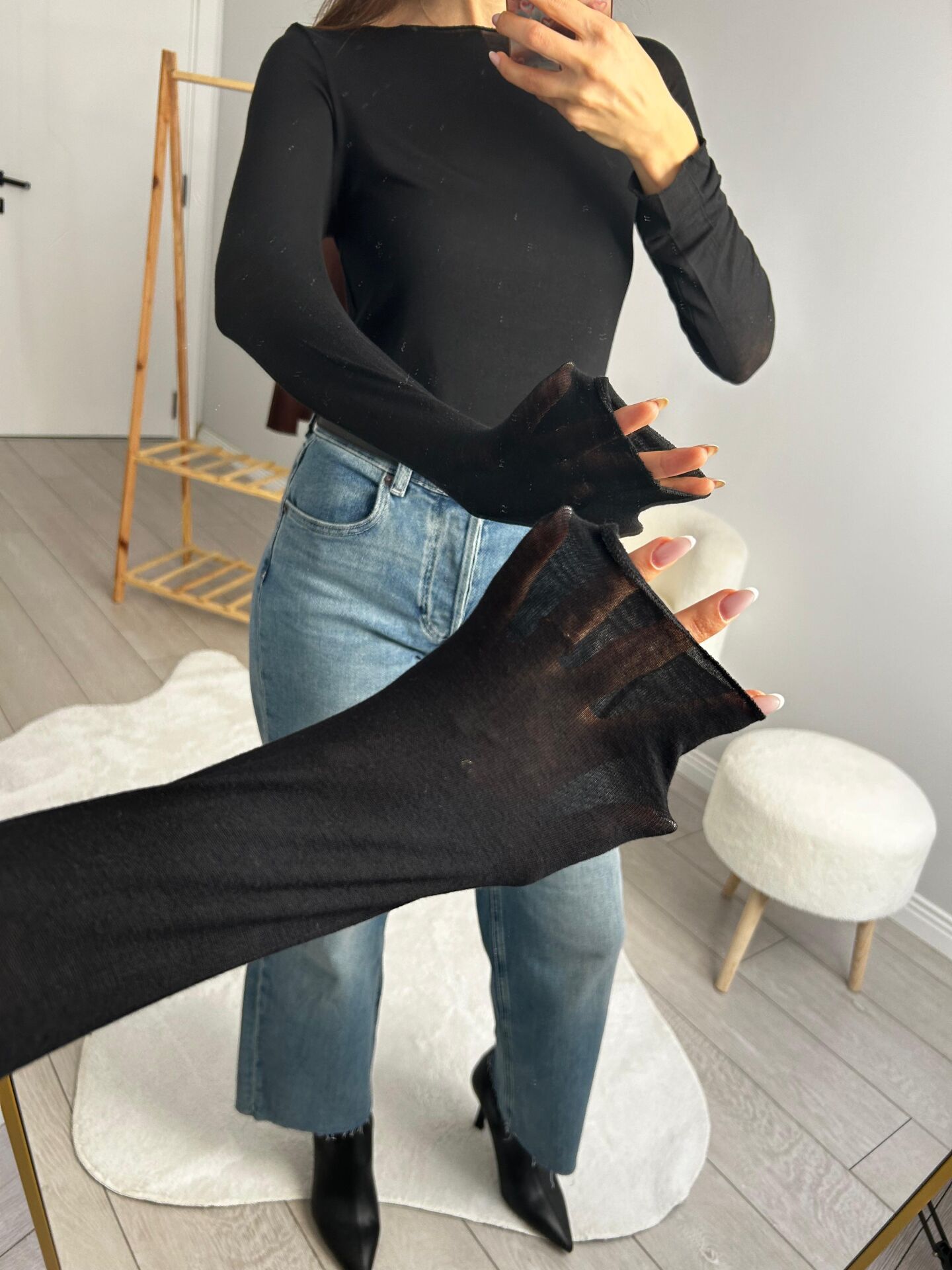 SİYAH KAŞMİR BLUZ