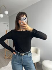 SİYAH KAŞMİR BLUZ