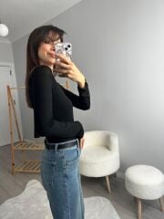 SİYAH KAŞMİR BLUZ