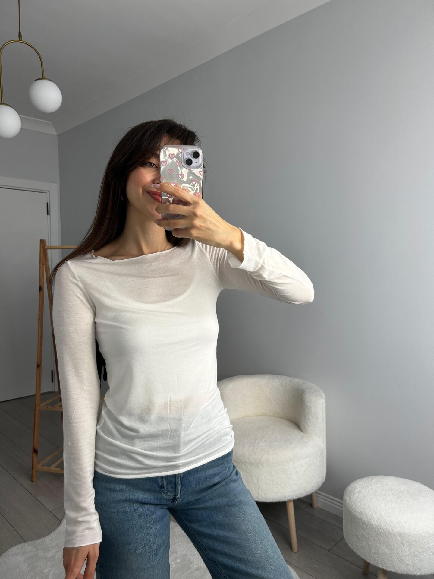 BEYAZ KAŞMİR BLUZ