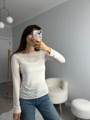 BEYAZ KAŞMİR BLUZ