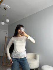 BEYAZ KAŞMİR BLUZ