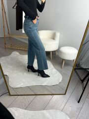 YÜKSEK BEL LİKRALI MOM JEANS