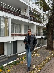 OVERSİZE KESİM BELİ LASTİKLİ DERİ CEKET