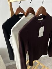 OYS MODAL BLUZ ACI KAHVE