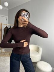 OYS MODAL BLUZ ACI KAHVE