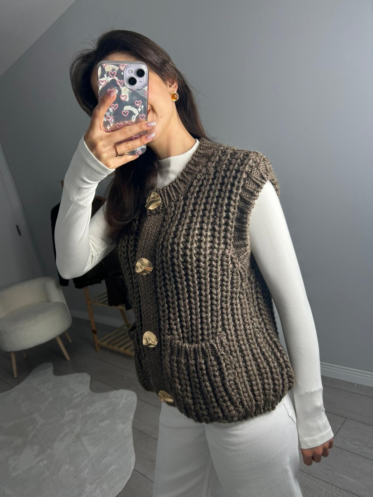 ZR GOLD DÜĞMELİ VİRAL YELEK