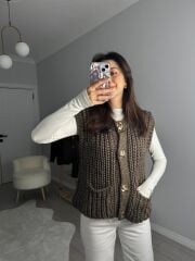 ZR GOLD DÜĞMELİ VİRAL YELEK