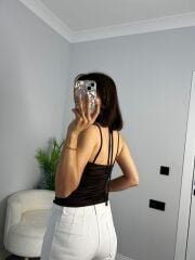 DANTEL BLUZ KAHVERENGİ